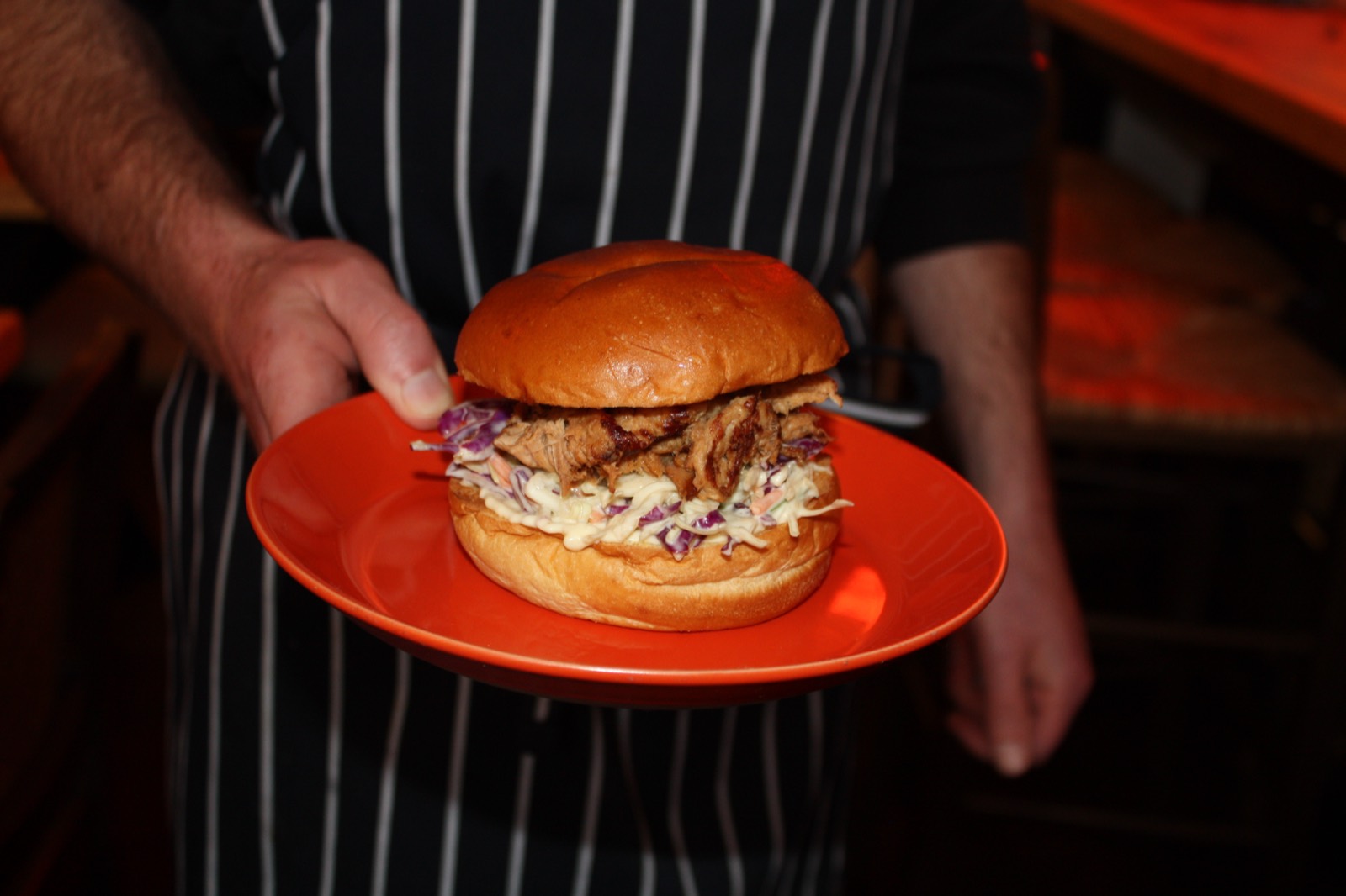 Community Burgers burger served in Napier restaurant